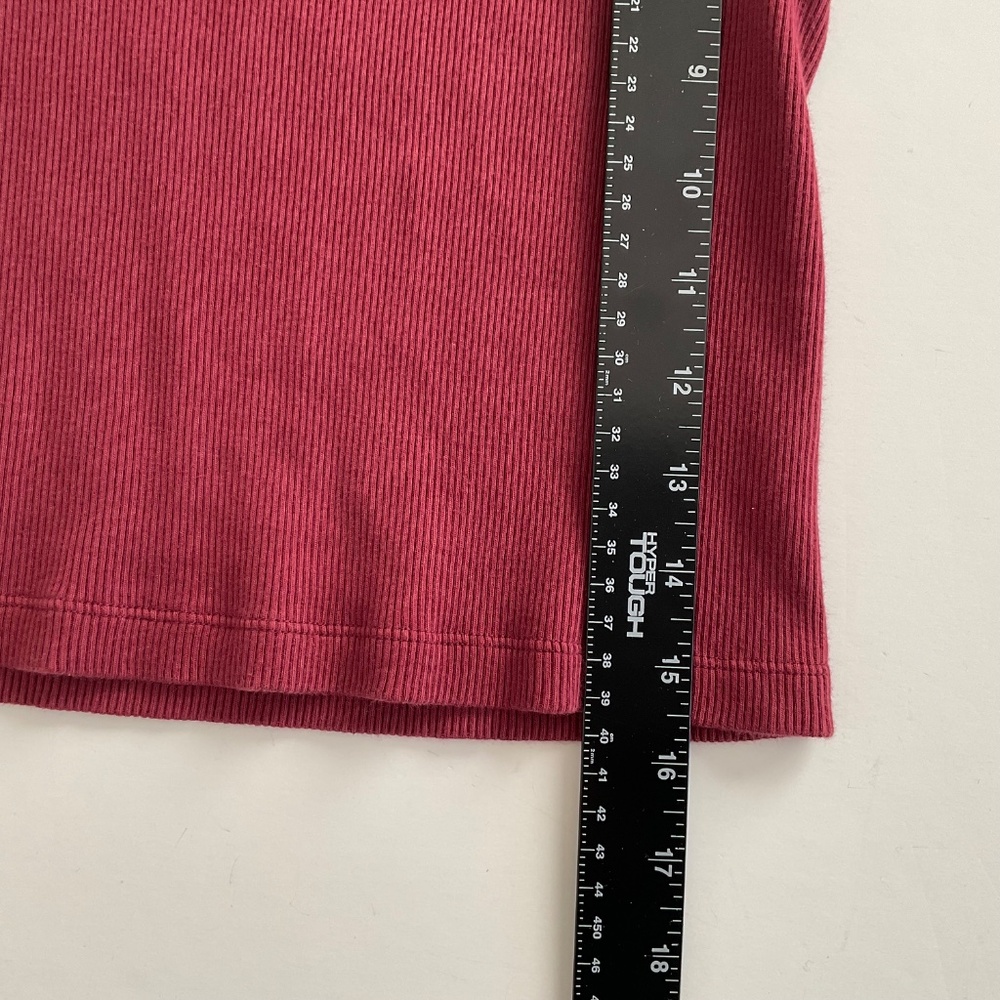 Brandy Melville Ribbed Cropped Tank Top Sz S Burgundy Y2K Coquette Clean Girl - Picture 3 of 4